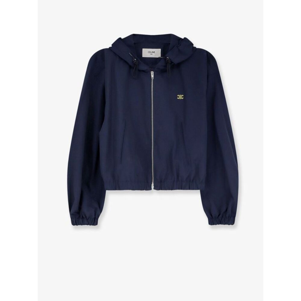 Celine Women Cotton Blend Jacket With Logo